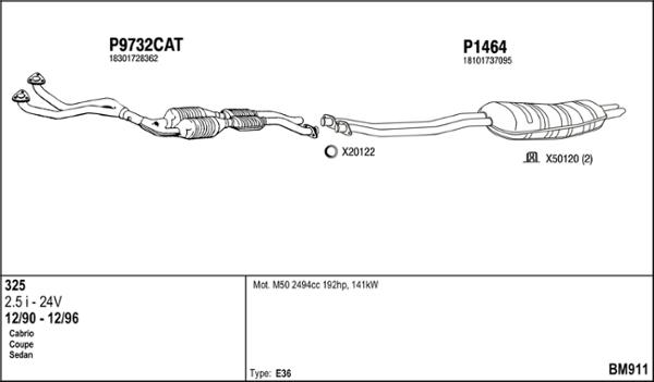 Fenno BM911 - Система випуску ОГ autocars.com.ua