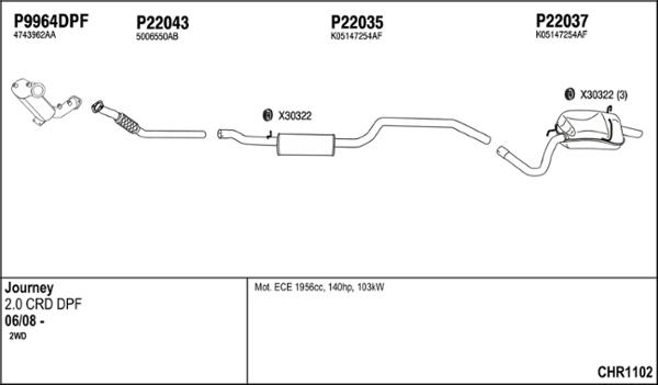 Fenno CHR1102 - Система випуску ОГ autocars.com.ua