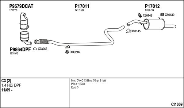 Fenno CI1009 - Система випуску ОГ autocars.com.ua