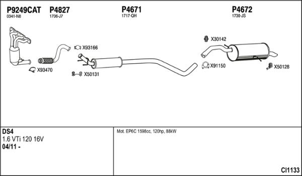 Fenno CI1133 - Система випуску ОГ autocars.com.ua