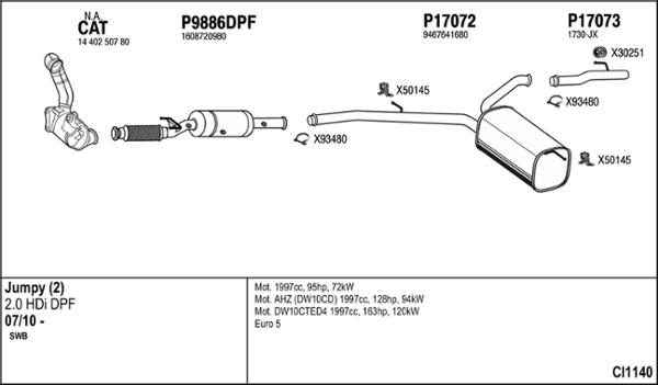 Fenno CI1140 - Система випуску ОГ autocars.com.ua