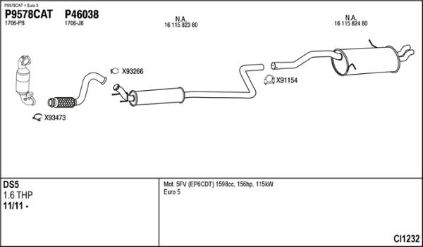 Fenno CI1232 - Система випуску ОГ autocars.com.ua