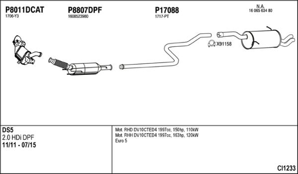 Fenno CI1233 - Система випуску ОГ autocars.com.ua