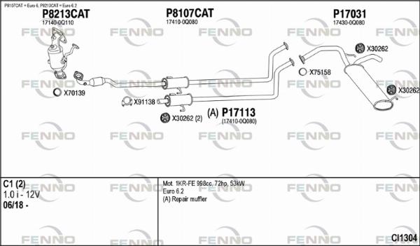 Fenno CI1304 - Система випуску ОГ autocars.com.ua