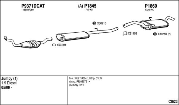Fenno CI623 - Система випуску ОГ autocars.com.ua