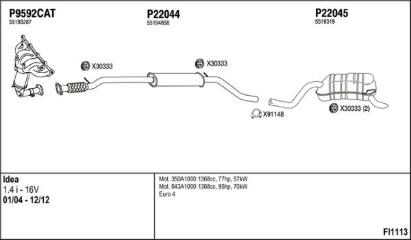 Fenno FI1113 - Система випуску ОГ autocars.com.ua
