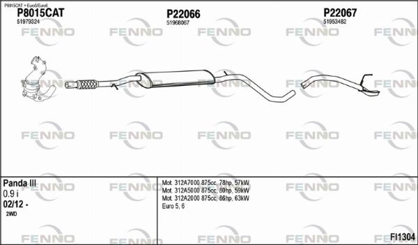 Fenno FI1304 - Система випуску ОГ autocars.com.ua
