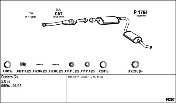Fenno FI207 - Система випуску ОГ autocars.com.ua