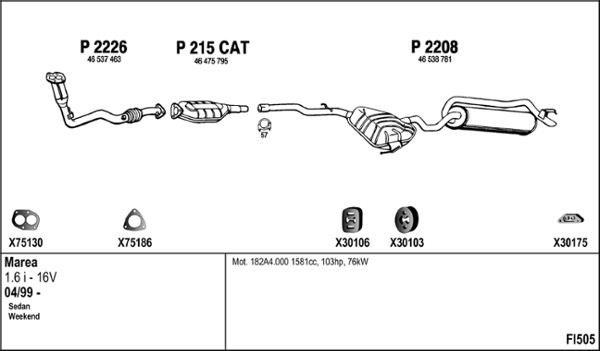 Fenno FI505 - Система випуску ОГ autocars.com.ua