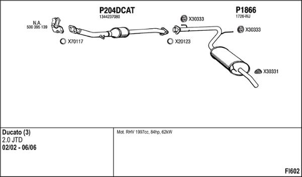 Fenno FI602 - Система випуску ОГ autocars.com.ua