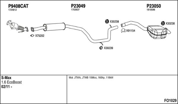 Fenno FO1029 - Система випуску ОГ autocars.com.ua