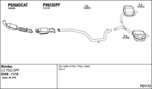 Fenno FO1113 - Система випуску ОГ autocars.com.ua