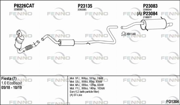 Fenno FO1304 - Система випуску ОГ autocars.com.ua