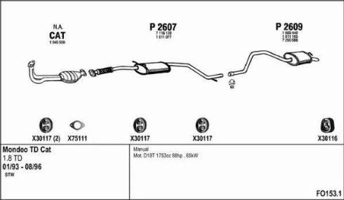 Fenno FO153.1 - Система випуску ОГ autocars.com.ua