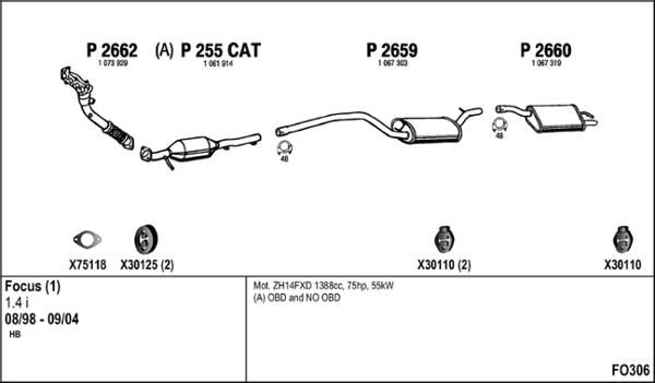 Fenno FO306 - Система випуску ОГ autocars.com.ua