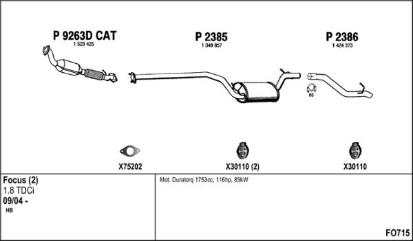 Fenno FO715 - Система випуску ОГ autocars.com.ua