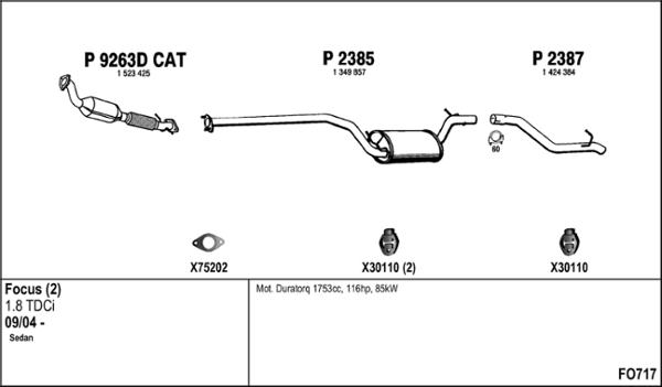 Fenno FO717 - Система випуску ОГ autocars.com.ua