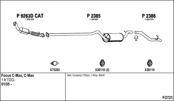 Fenno FO723 - Система випуску ОГ autocars.com.ua