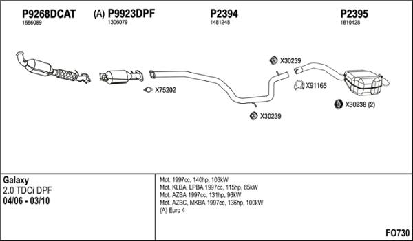 Fenno FO730 - Система выпуска ОГ avtokuzovplus.com.ua