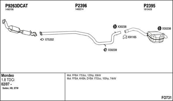 Fenno FO731 - Система випуску ОГ autocars.com.ua