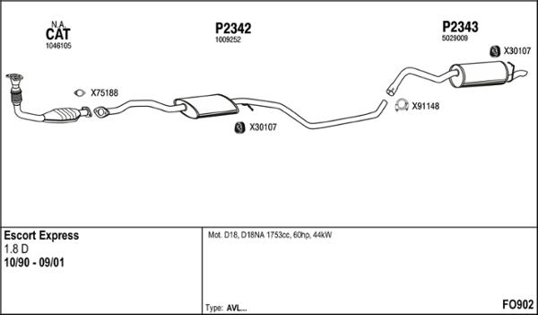 Fenno FO902 - Система випуску ОГ autocars.com.ua