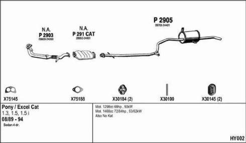 Fenno HY002 - Система випуску ОГ autocars.com.ua