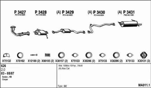 Fenno MA011.1 - Система випуску ОГ autocars.com.ua
