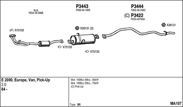Fenno MA107 - Система випуску ОГ autocars.com.ua