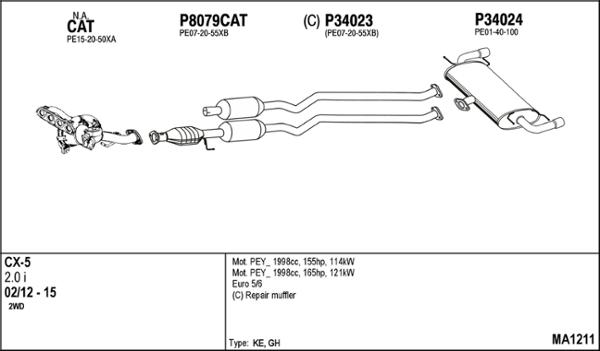 Fenno MA1211 - Система випуску ОГ autocars.com.ua