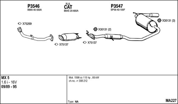 Fenno MA227 - Система випуску ОГ autocars.com.ua
