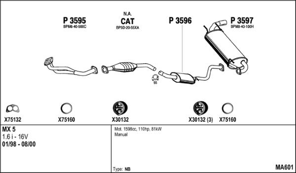 Fenno MA601 - Система випуску ОГ autocars.com.ua