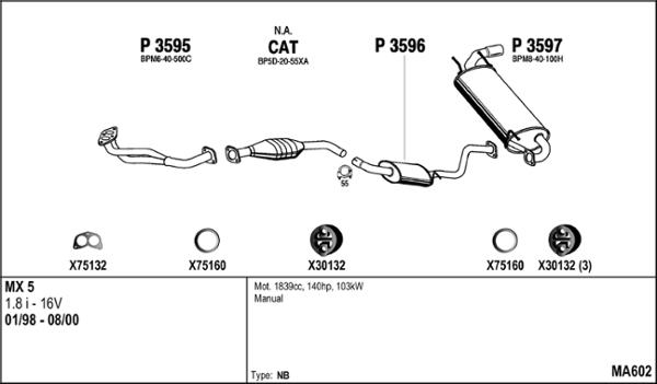 Fenno MA602 - Система випуску ОГ autocars.com.ua