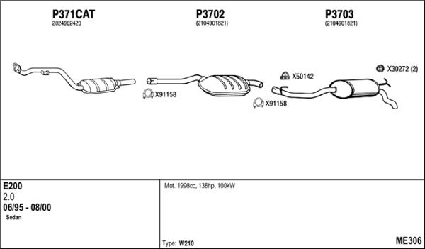 Fenno ME306 - Система випуску ОГ autocars.com.ua