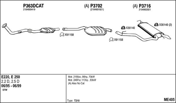 Fenno ME405 - Система випуску ОГ autocars.com.ua