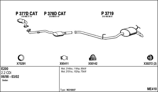 Fenno ME410 - Система випуску ОГ autocars.com.ua