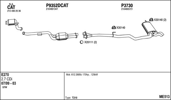 Fenno ME513 - Система випуску ОГ autocars.com.ua