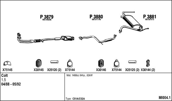 Fenno MI004.1 - Система випуску ОГ autocars.com.ua