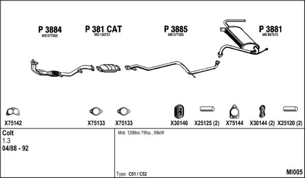 Fenno MI005 - Система випуску ОГ autocars.com.ua