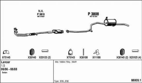 Fenno MI009.1 - Система випуску ОГ autocars.com.ua