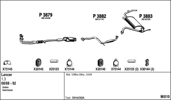 Fenno MI010 - Система випуску ОГ autocars.com.ua