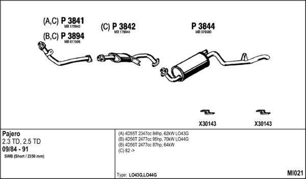 Fenno MI021 - Система випуску ОГ autocars.com.ua
