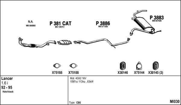 Fenno MI030 - Система випуску ОГ autocars.com.ua