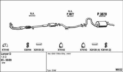 Fenno MI032 - Система випуску ОГ autocars.com.ua