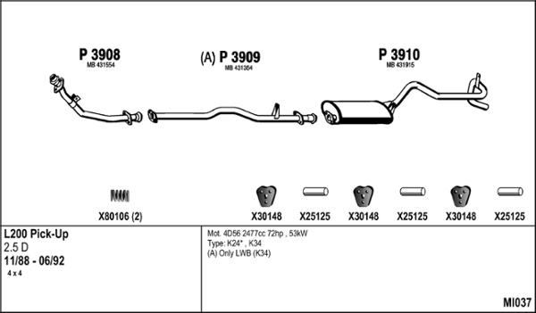 Fenno MI037 - Система випуску ОГ autocars.com.ua