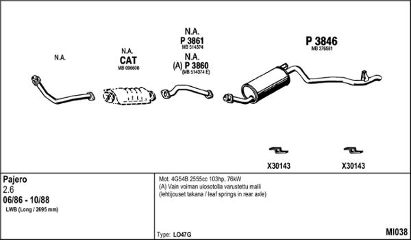 Fenno MI038 - Система випуску ОГ autocars.com.ua
