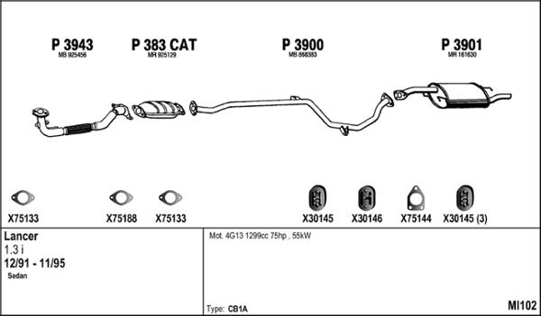 Fenno MI102 - Система випуску ОГ autocars.com.ua