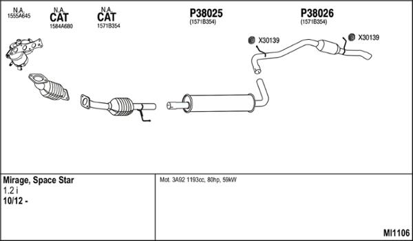 Fenno MI1106 - Система випуску ОГ autocars.com.ua