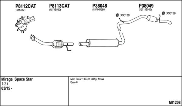 Fenno MI1208 - Система випуску ОГ autocars.com.ua