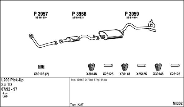 Fenno MI302 - Система випуску ОГ autocars.com.ua
