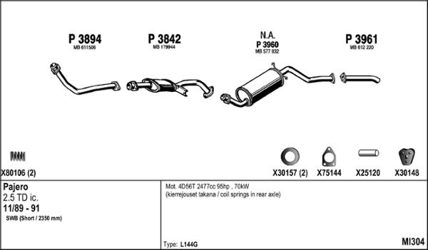 Fenno MI304 - Система випуску ОГ autocars.com.ua